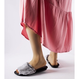 Inblu Giacomo mustat tossut harmaalla turkilla 1