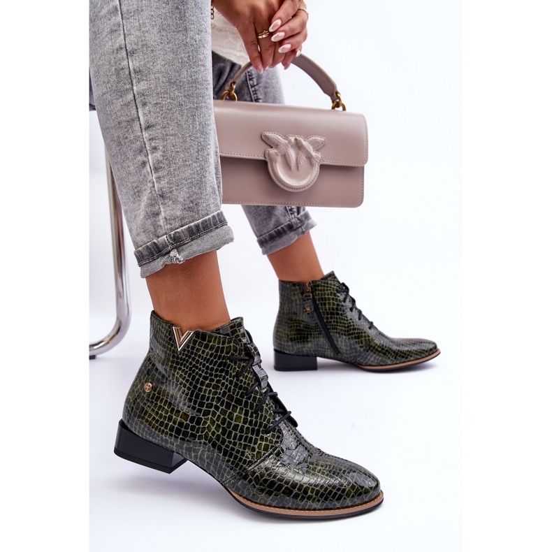 Naisten nahkasaappaat Maciejka 5743C-09 Vihreä 1