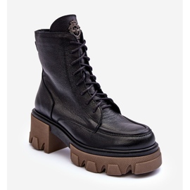 Naisten Nahkasaappaat Mustat Lemar Rehin 1