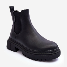 Nahkasaappaat eristetyt Chelsea Boots Big Star MM274619 musta 1