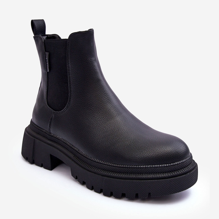 Nahkasaappaat eristetyt Chelsea Boots Big Star MM274619 musta 1
