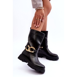 Naisten litteän korko-Lahvan saappaat, joissa on musta sisustus 1