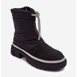 PS1 Mustat Plotia koristellut tasakorkoiset lumisaappaat 2