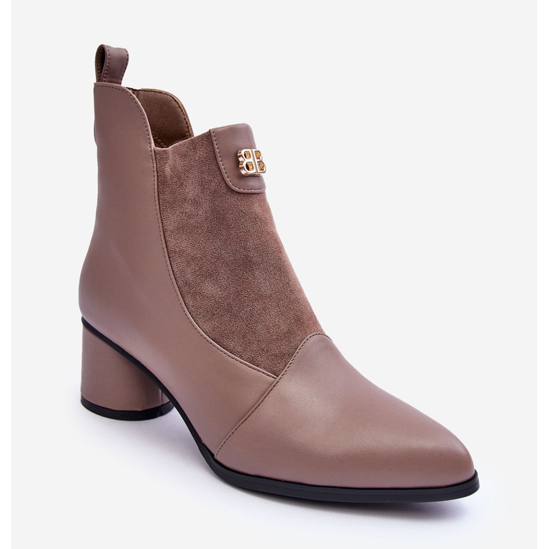 Nahkaiset korkokengät S.Barski MR870-96 beige 2