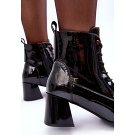 Vinceza Patenttimustat Basciano korkeakorkoiset nilkkurit 1