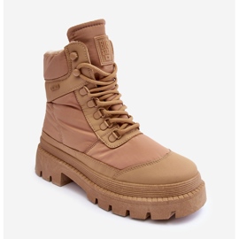 Naisten Trappers-eristetyt nilkkurit alustalla ja tasakorkoiset Big Star MM274340 beige 2