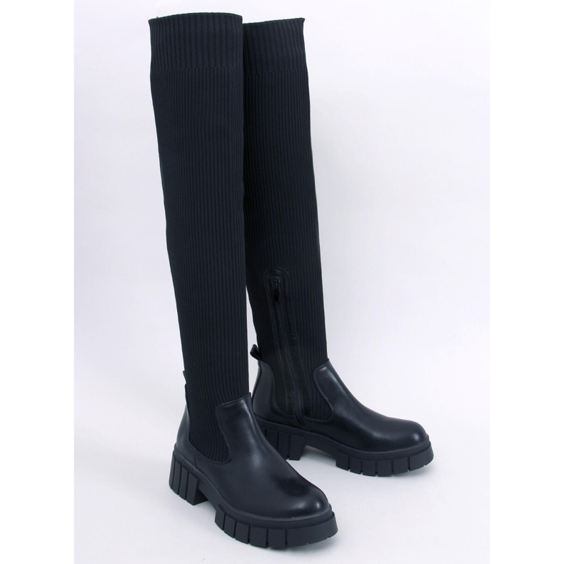 Saappaat, joissa joustava päällinen Rozier Black musta 1