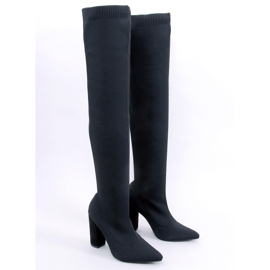 Joustavat korkeakorkoiset muskettisoturit Veronica Black musta 1