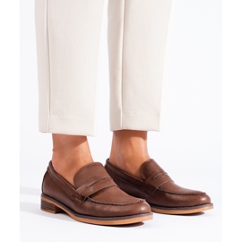 Shelovet ruskeat naisten matalakorkoiset loaferit 2