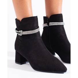 Shelovetin mustat klassiset mokkanahkaiset naisten nilkkurit 2