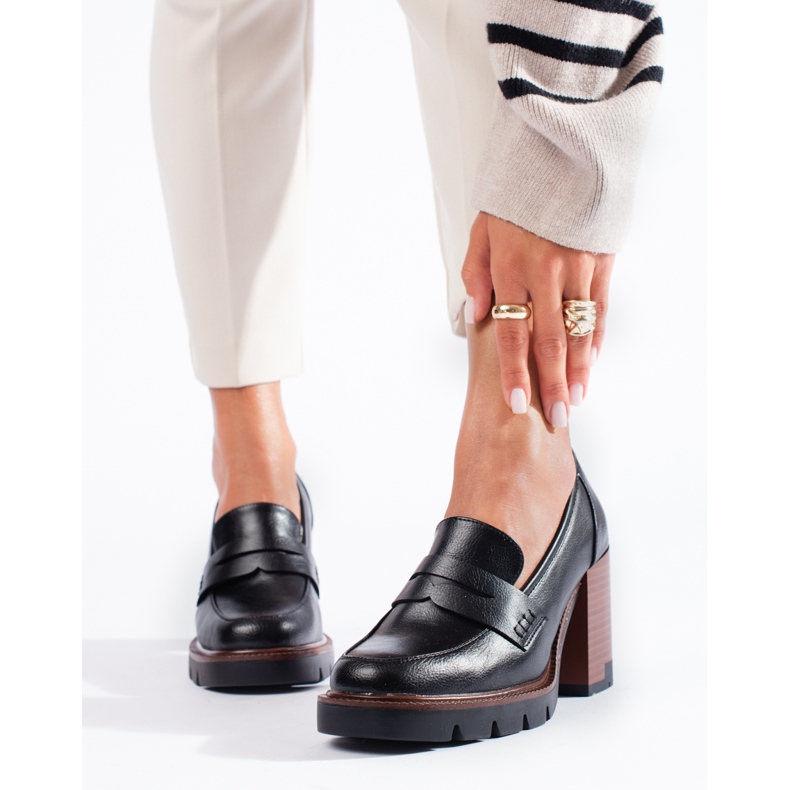 Shelovetin tyylikkäät mustat naisten korkokengät 1