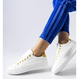 Bushnell valkoiset tennarit keltaisilla aksenteilla valkoinen 1