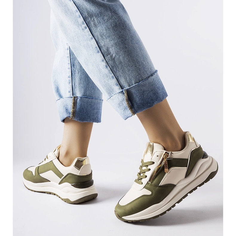 Inna Valkoiset ja vihreät Cecchi-lenkkarit valkoinen 1