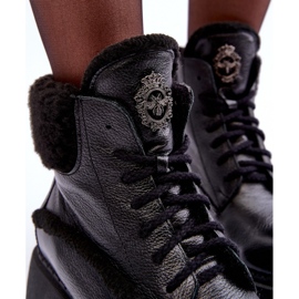 Naisten nahkasaappaat mustat Lemar Vergo 2