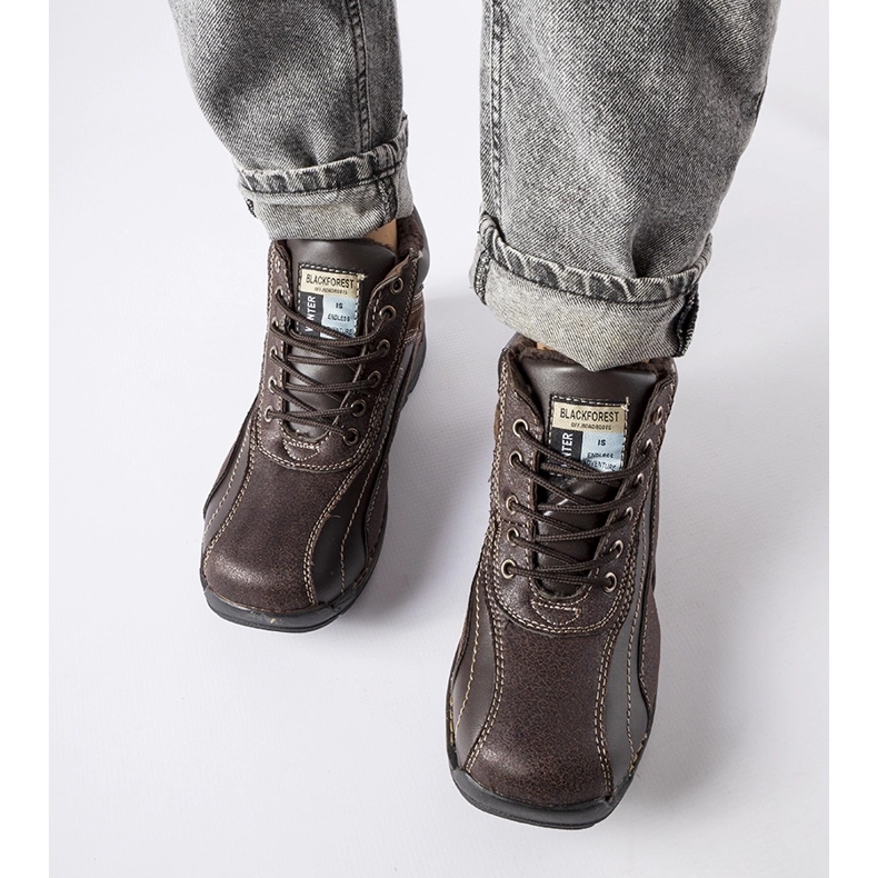 Ruskeat poikien eristetty Curzio-kengät 1