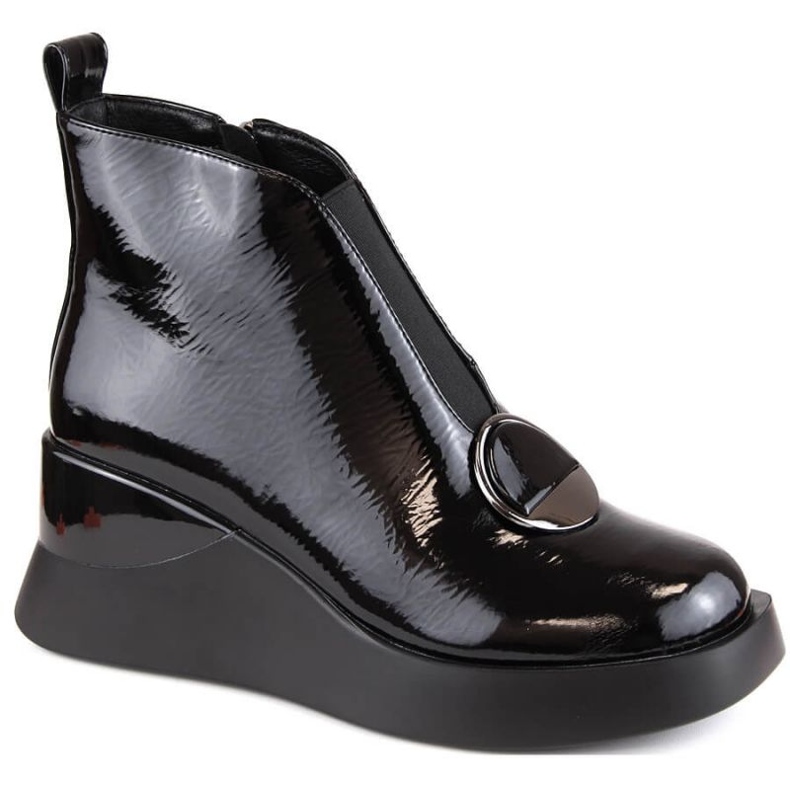 D&amp;A S.Barski Premium Collection W OLI228A mustat kiila saappaat 1