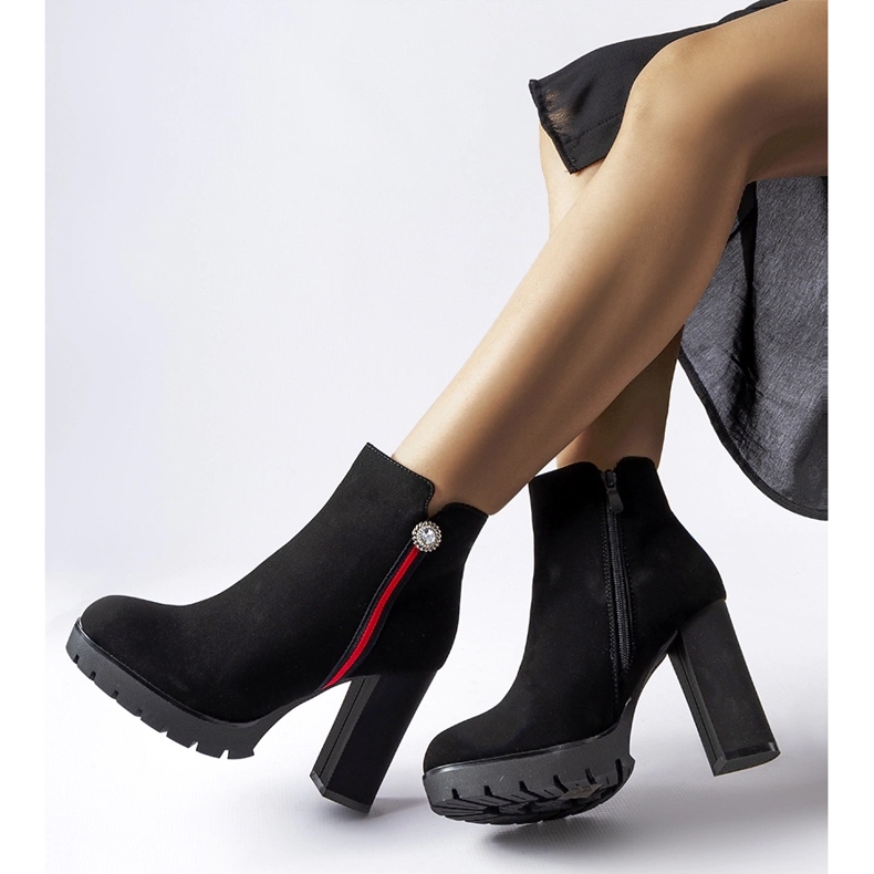 Rogenon mustat satiiniset nilkkurit 2