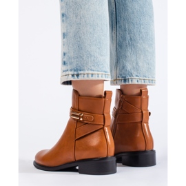 Ruskeat klassiset eristetyt Shelovetin naisten saappaat 1