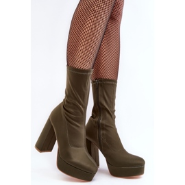 PH2 Vihreät Peculia korkeakorkoiset nilkkurit vetoketjulla 1