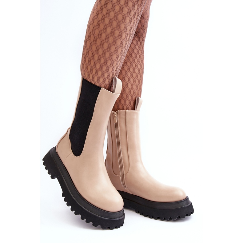 PS1 Beiget Beatricen naisten paksut nilkkurit 1