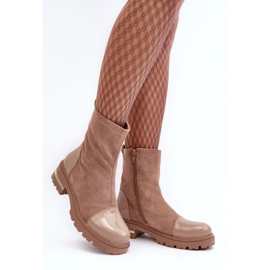 PS1 Nahka Classic Flat Boots Beige Shendete 2