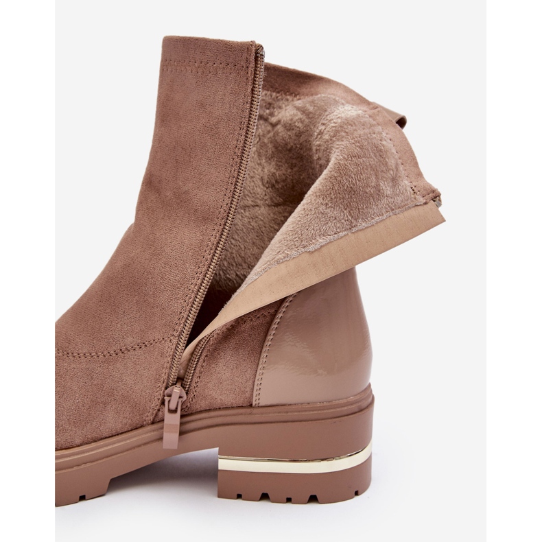 PS1 Nahka Classic Flat Boots Beige Shendete 1