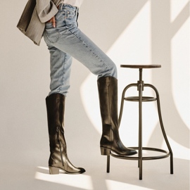 Marco Shoes Iolanda cowboy-saappaat koristeompeleilla musta 1