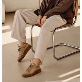 Marco Shoes Kasvavat lenkkarit paksummalla pohjalla beige 1