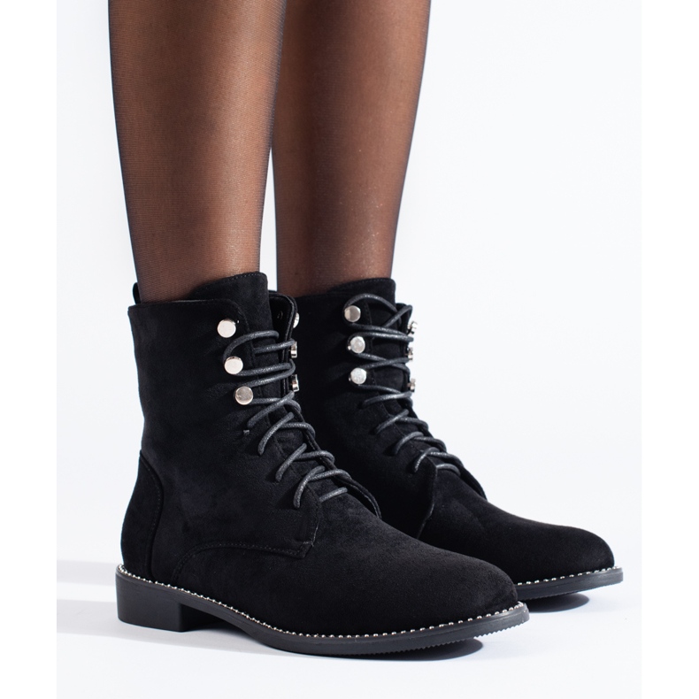 Shelovet musta mokkanahka naisten työvaatteet 2