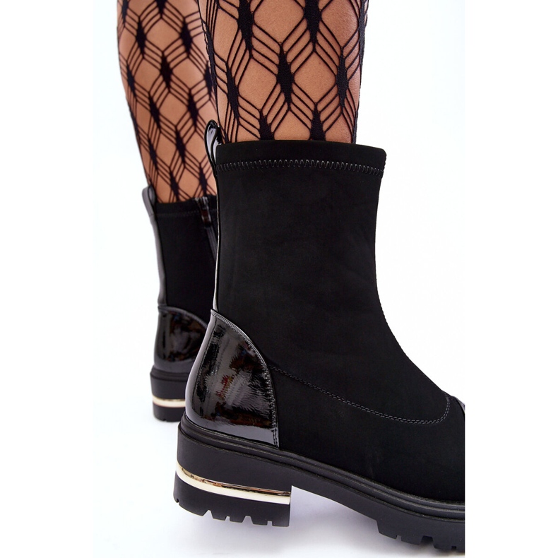 PS1 Nahka Classic Flat Boots Musta Shendete 1