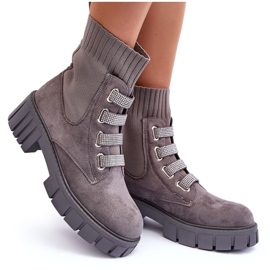 PS1 Suede Slip-On Sock Boots Grey Hope harmaa 8