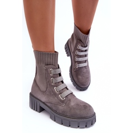 PS1 Suede Slip-On Sock Boots Grey Hope harmaa 5