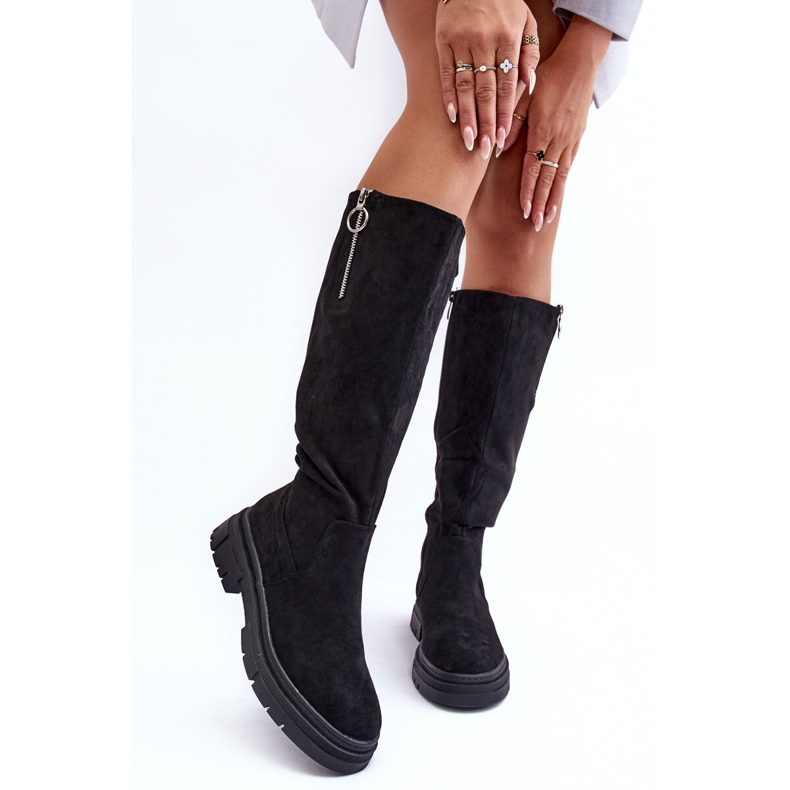 Vinceza Mokkasaappaat, joissa tasainen kantapää ja alusta, Black Nesina musta 2