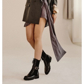 Marco Shoes Nauhalliset saappaat kevyessä pohjassa 2118B musta 1