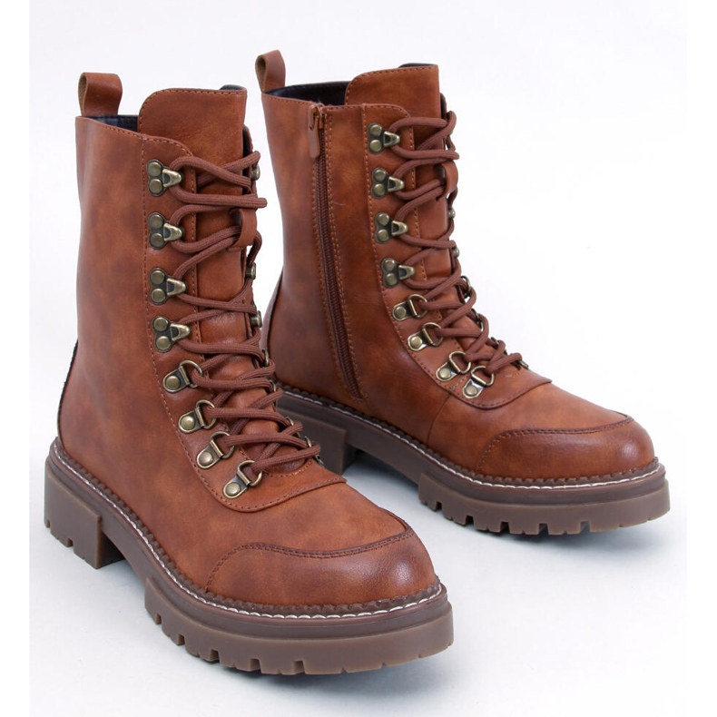 Makare Camel nauhalliset nilkkurit ruskea 1