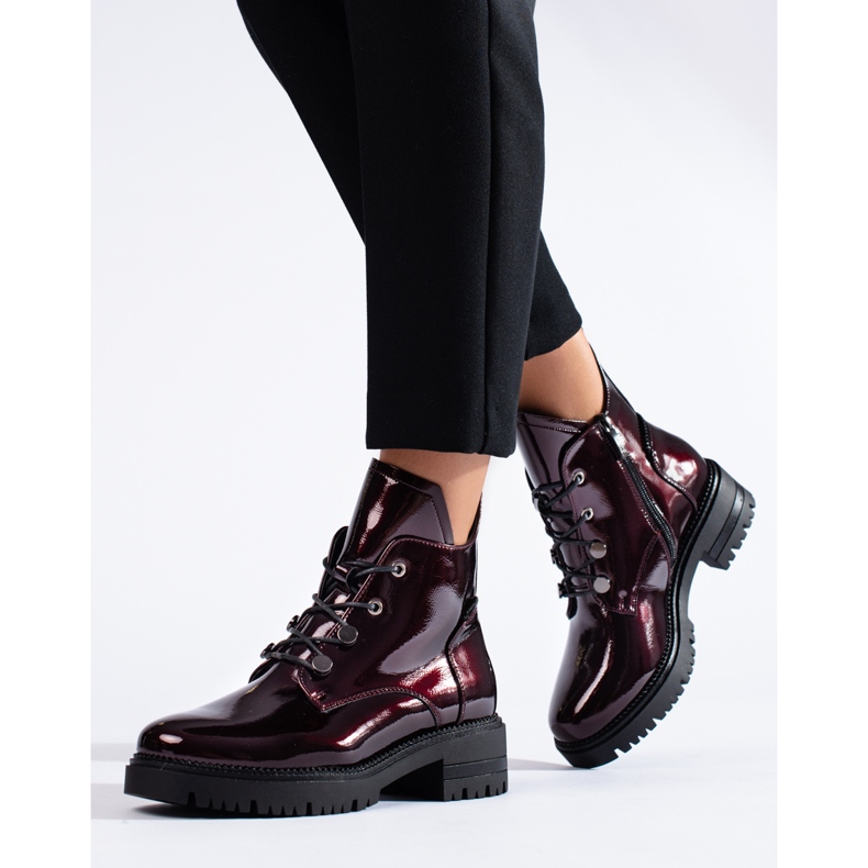 W. Potocki Potockin viininpunaiset lakatut saappaat punainen 2