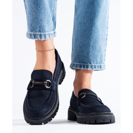 Shelovetin tummansiniset mokkasiinit naisten mokkasiinit sininen 1