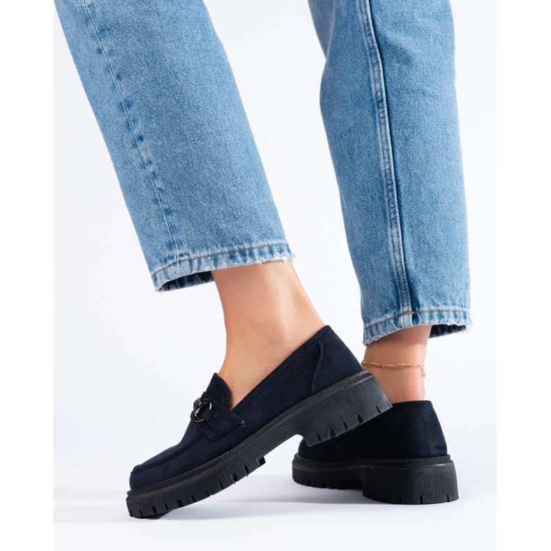 Shelovetin tummansiniset mokkasiinit naisten mokkasiinit sininen 2