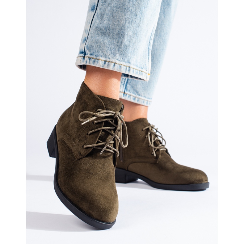 Shelovetin vihreät mokkanahkaiset nilkkurit 1