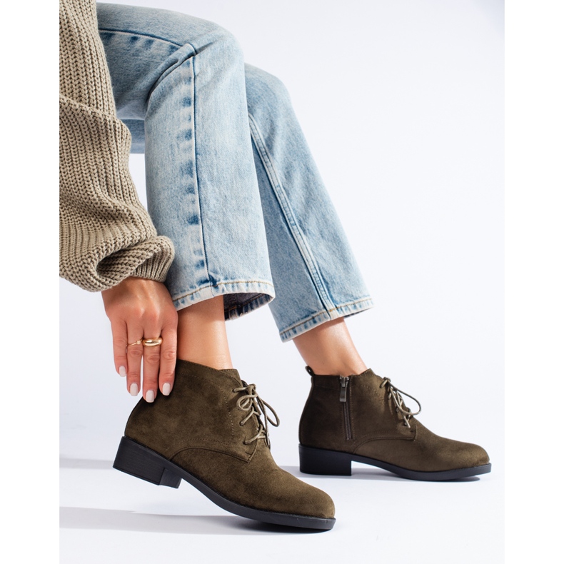 Shelovetin vihreät mokkanahkaiset nilkkurit 2