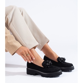 Shelovet naisten mustat mokkanahkaat 1