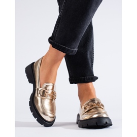 Shelovet kultaiset housut paksulla pohjalla kultainen 2