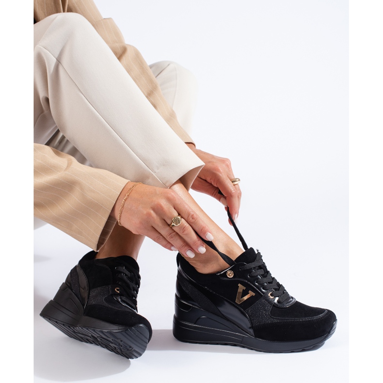 W. Potocki Potocki mustat nauhalliset wedge-lenkkarit 1