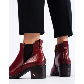 W. Potocki Potockin viininpunaiset naisten korkeakorkoiset nilkkurit punainen 2