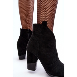 PS1 Mokkanahkaiset cowboysaappaat korkeakorkoisella mustalla tannerilla 1