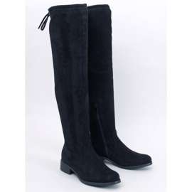 Meyersin mustat mokkanahkaiset polven yli ulottuvat saappaat 1