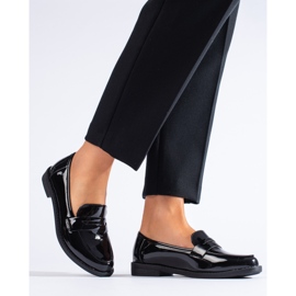 Klassiset Shelovet kiiltonahkaiset naisten mokasiinit musta 1