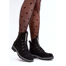 PS1 Naisten mokkanahkaiset nilkkurit, joissa on musta Plesca-koriste 1