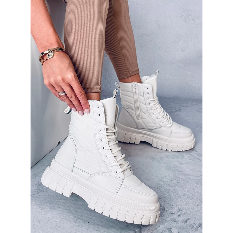 Litteät nauhasaappaat Barkin Beis beige 1