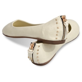 BM Ballerinat vetoketjulla S-151 Beige 2
